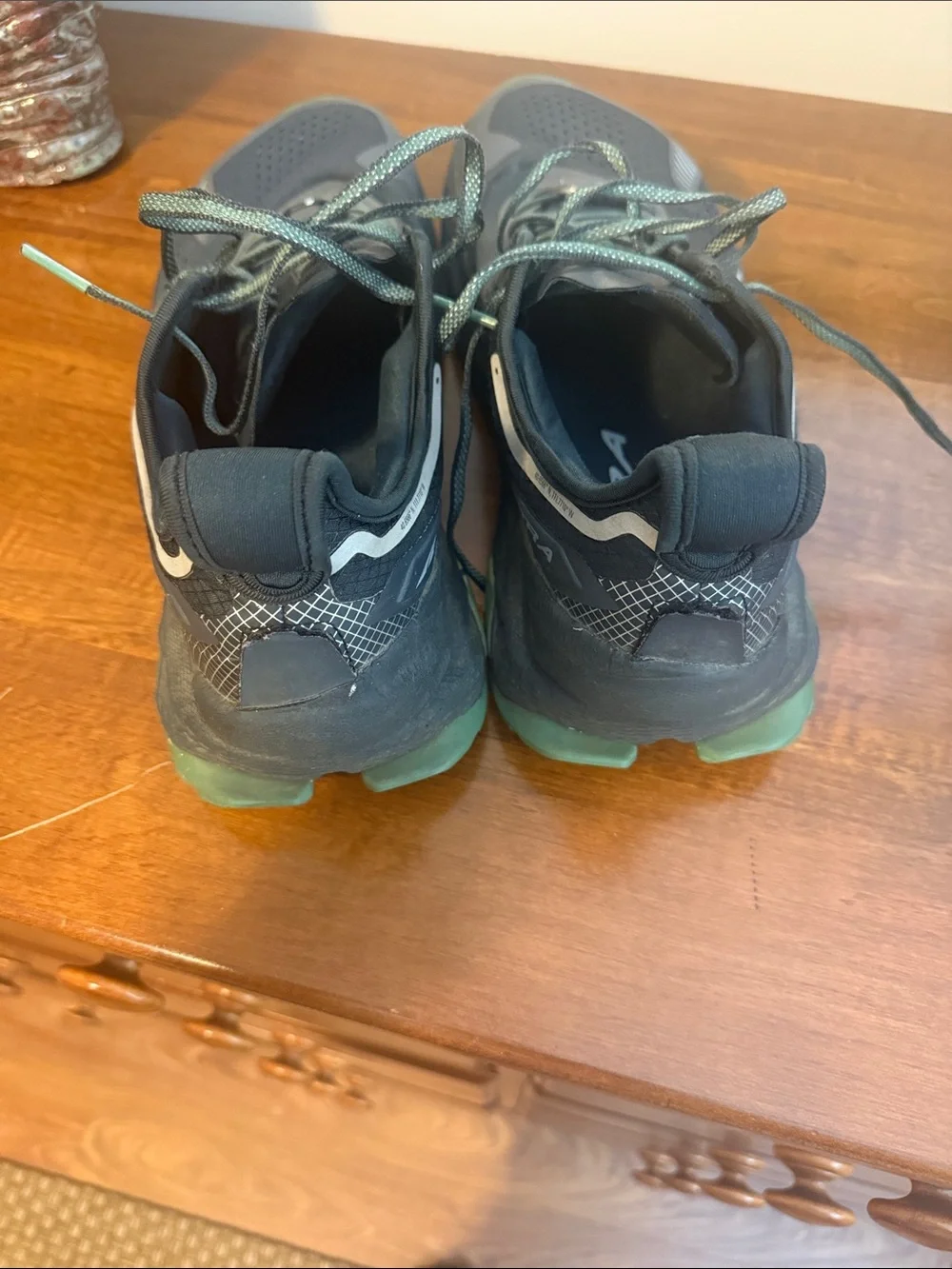 Altra Men’s Trail Running Shoes in Charcoal with Green Outsole